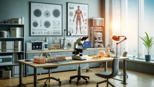 Das Bild zeigt ein modernes Labor mit Wissenschaftlern, die an regenerativer Medizin arbeiten.