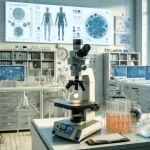 Wissenschaftler arbeiten im modernen Labor an Stammzelltherapien