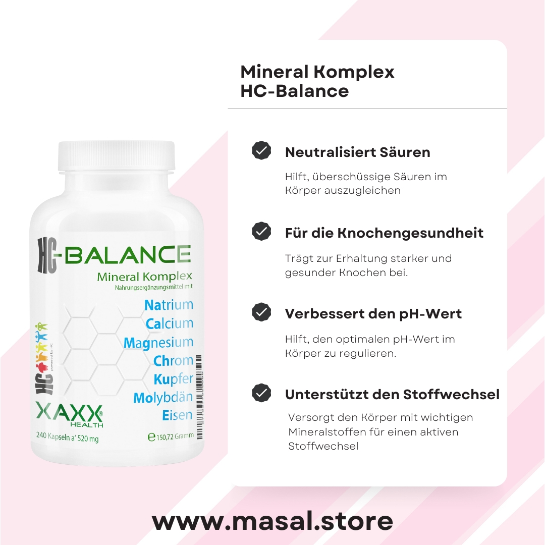 HC-Balance Mineral Komplex - Nahrungsergänzung zur Unterstützung von Detox