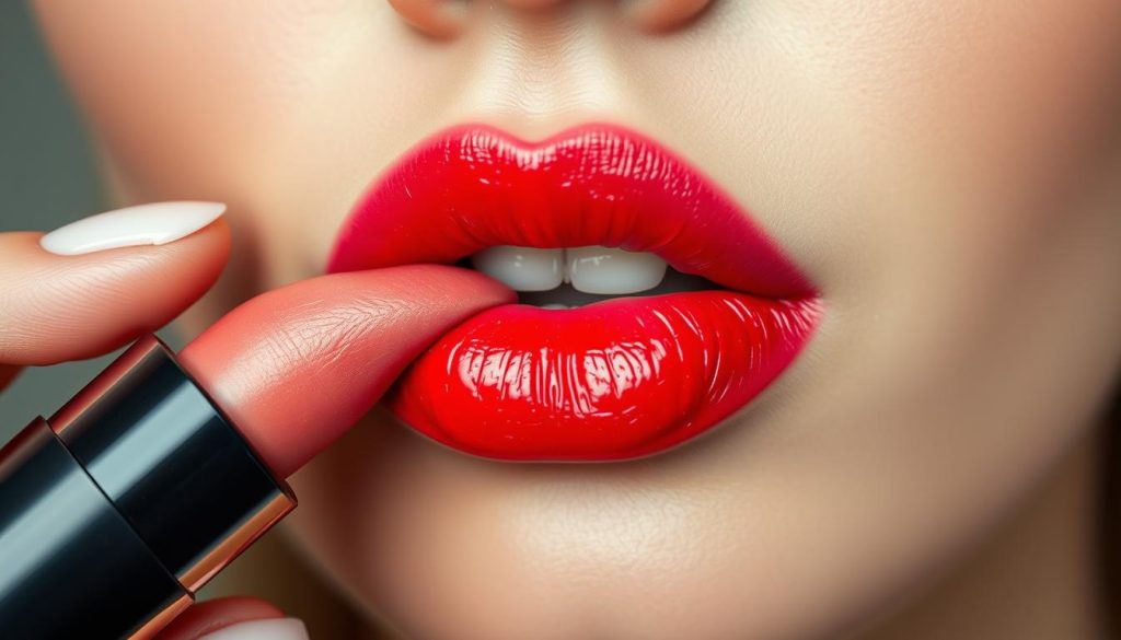 Lippenstift auftragen