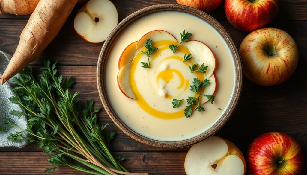 Pastinakensuppe Apfel vegan