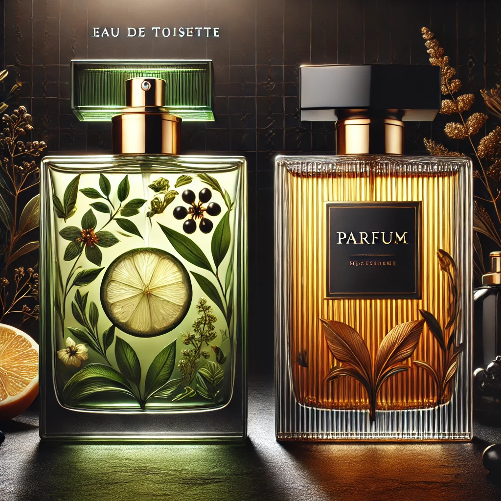 Luxuriöse Gegenüberstellung von Eau de Toilette & Parfum