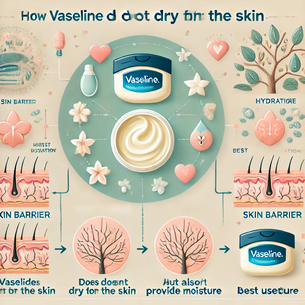 Infografik zur Wirkung von Vaseline auf die Haut