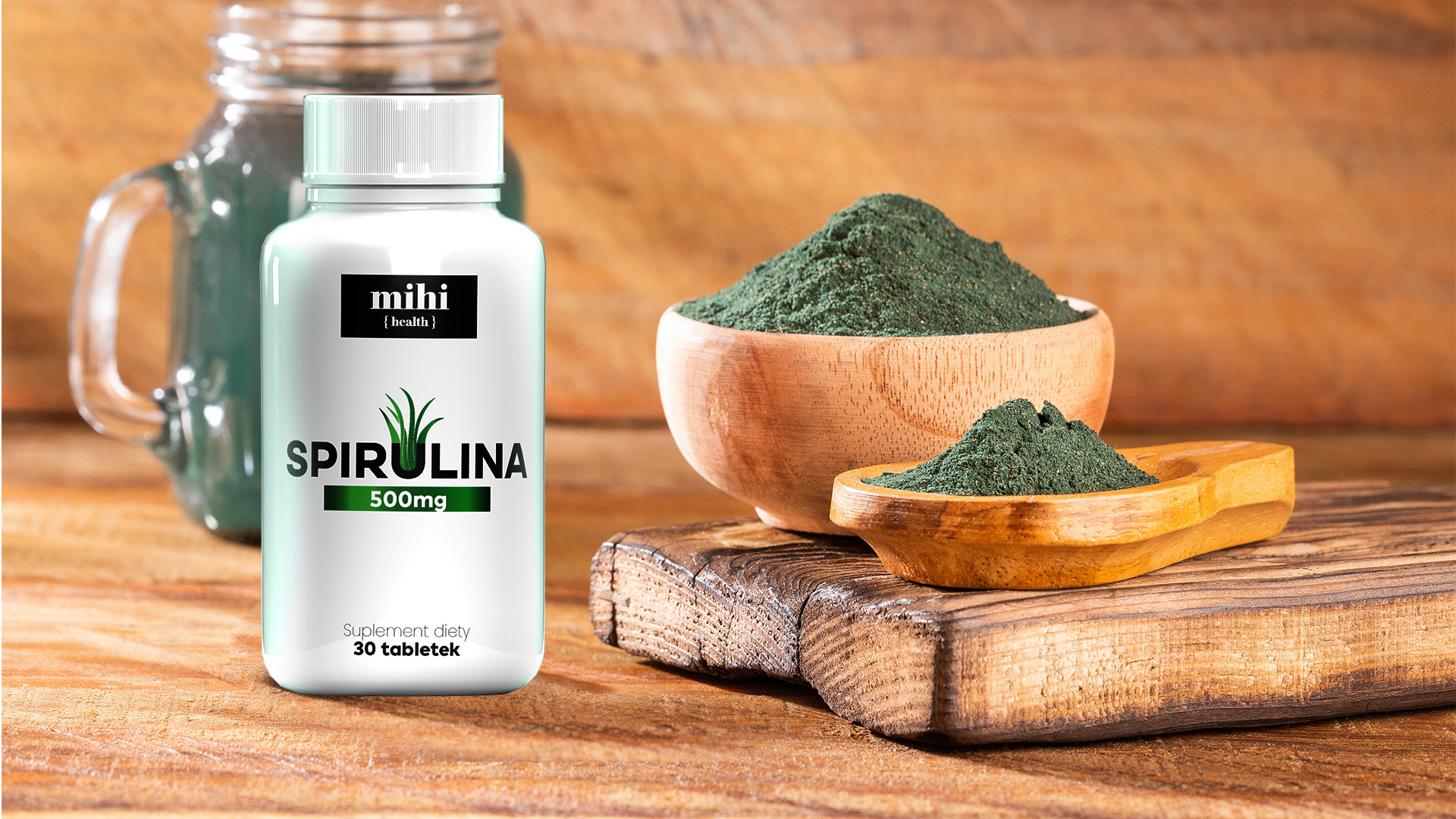 mihi Vitamins. Spirulina 500mg 2