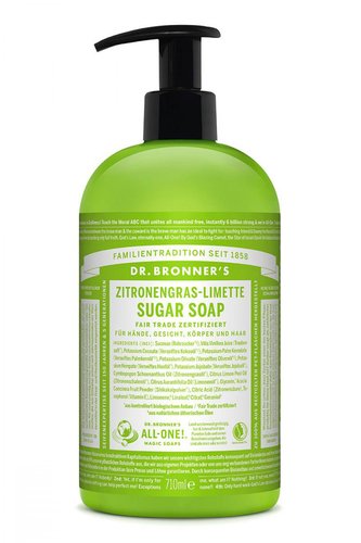 Dr. Bronner s Bio Sugar Soap Zitronengras-Limette  Duschcreme  710ml