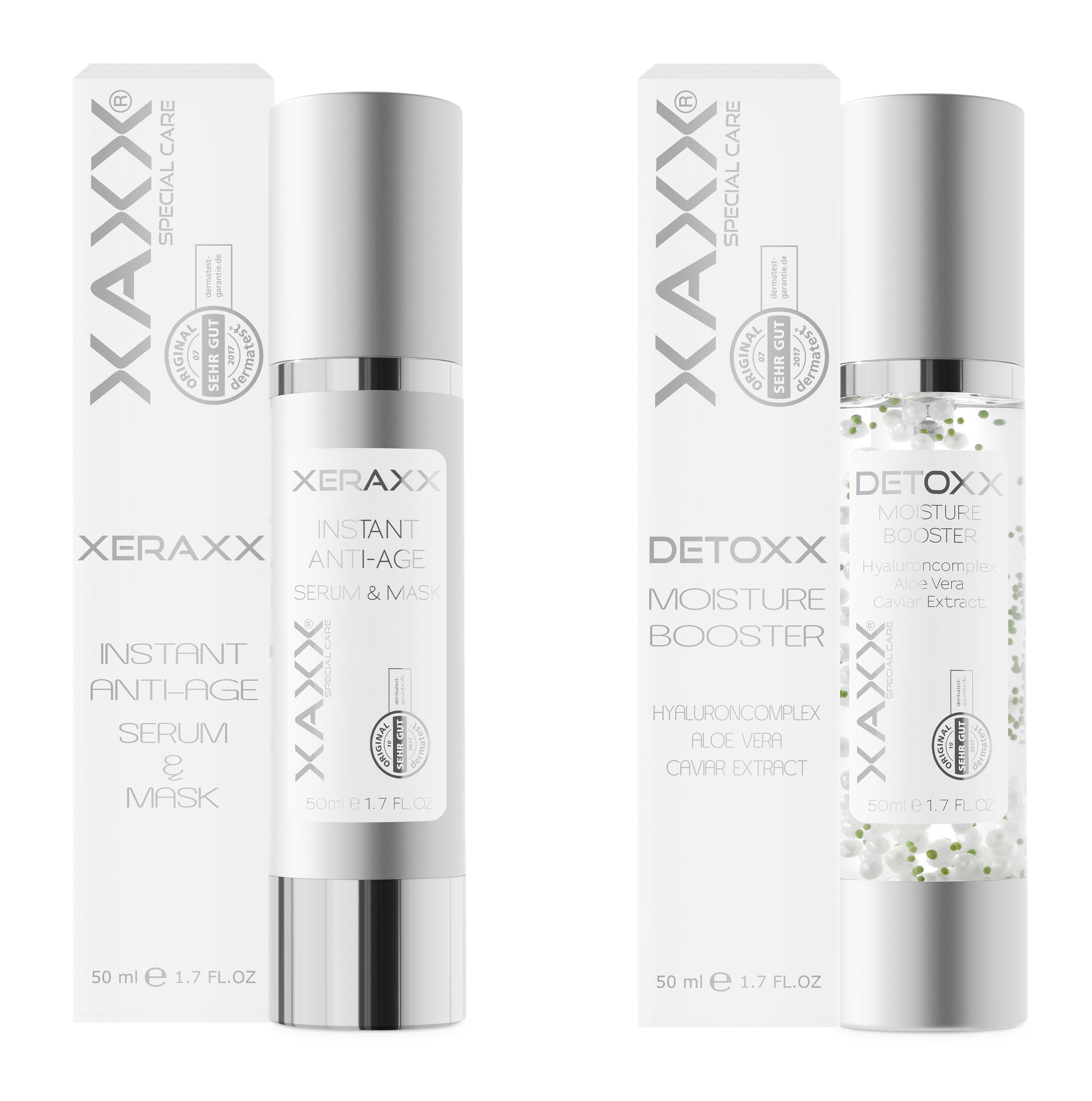 Pflegeset XERAXX + DETOXX  Ultimative Hautverjngung