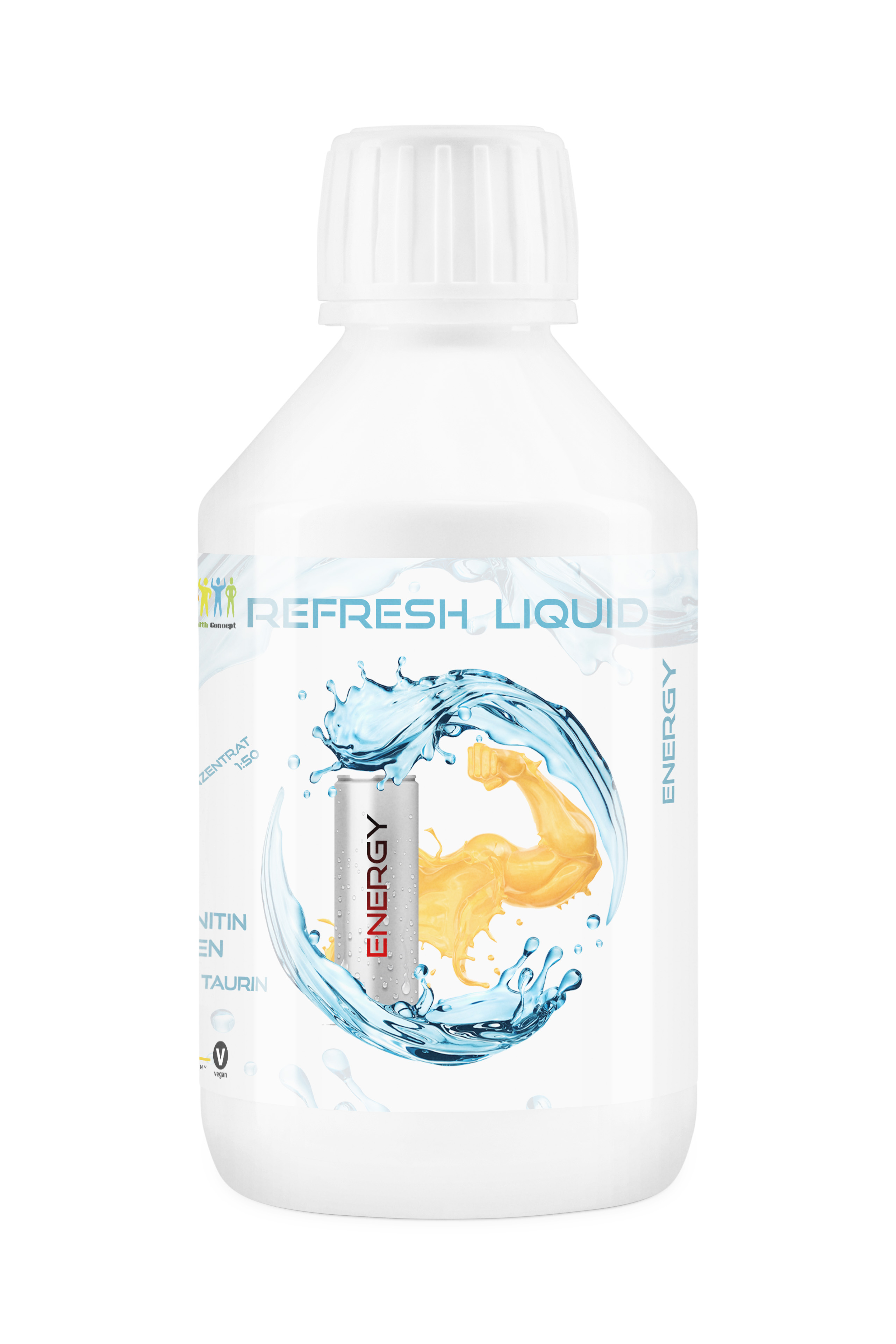 HC Refresh Liquid Energy Konzentrat 1zu150 - Zuckerfreier Sirup
